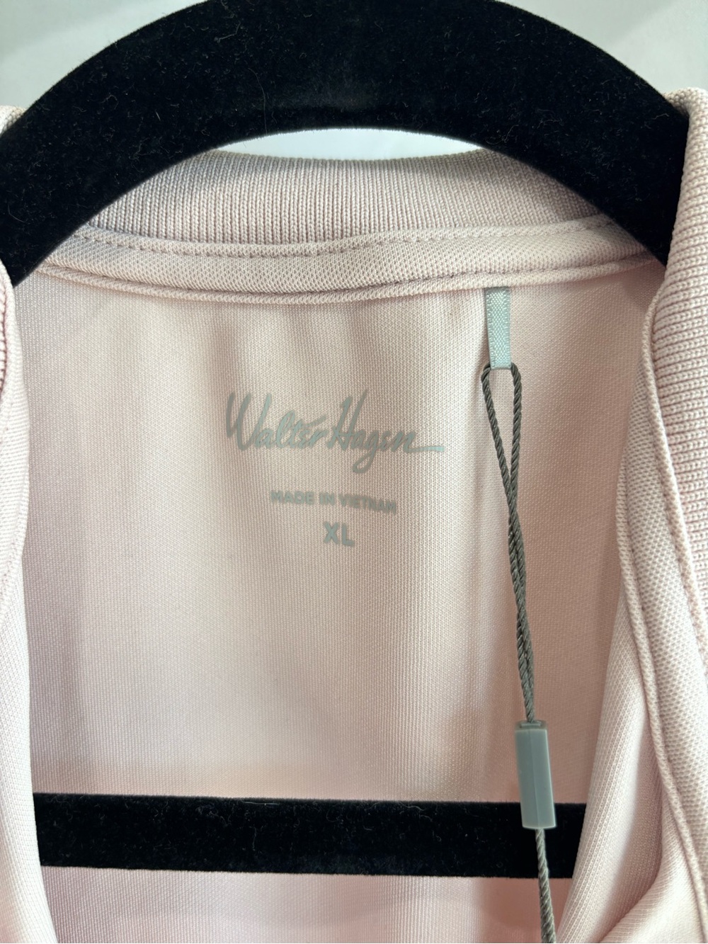 Lady Hagen Sleeveless Polo Tank in Blush Pink with White Trim - Picture 3 of 4